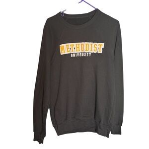 Methodist University Crewneck Sweatshirt Black Unisex Adult College Tee